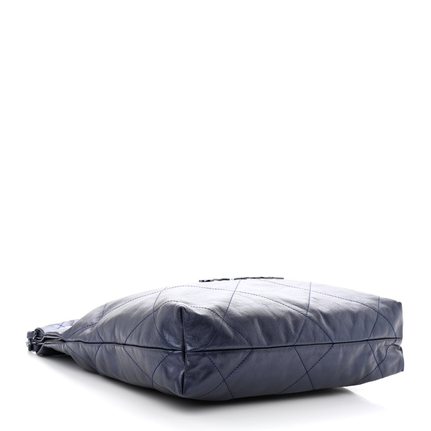 Chanel Metallic Calfskin Quilted Small Chanel 22 Navy Blue 5 of 11