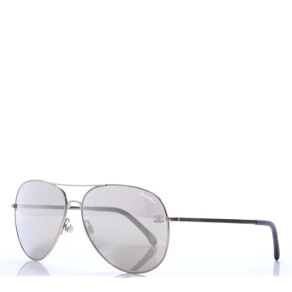 Chanel CC Aviator Sunglasses 4189-T-Q Pale Gold 1 of 8