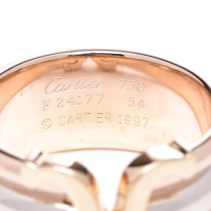 Cartier 18K Pink Yellow White Gold C De Ring 54 6.75 4 of 4