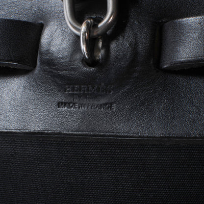 Hermes Toile Vache Calfskin Herbag 39 MM Black 7 of 8