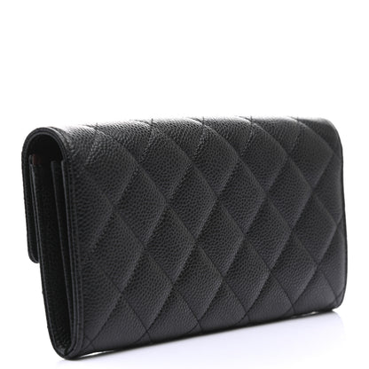 Chanel Caviar Quilted Large Flap Wallet Black 3 of 8