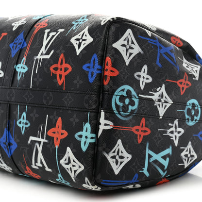 Louis Vuitton Monogram Eclipse LV Graffiti Keepall Bandouliere 50 Multicolor 8 of 8