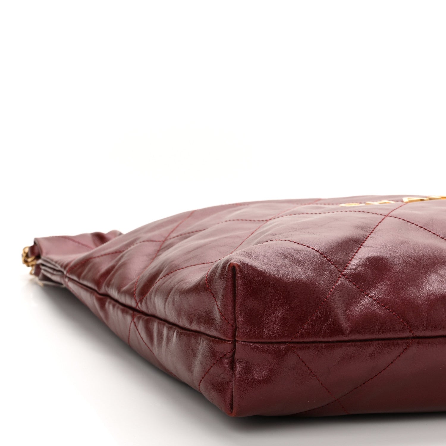 Chanel Metallic Calfskin Quilted Chanel 22 Burgundy 9 of 12