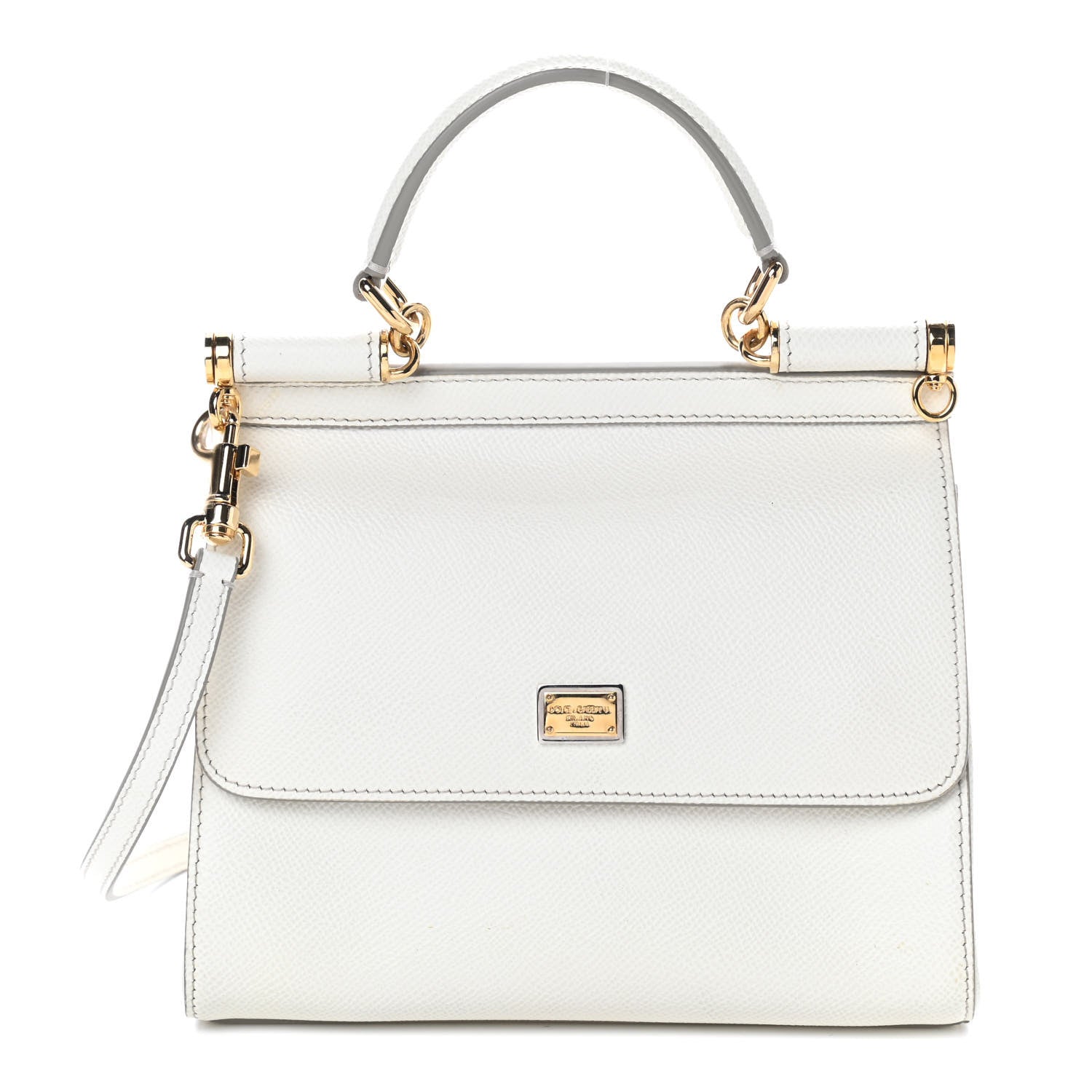 Dolce & Gabbana Dauphine Small Miss Sicily Satchel White 1 of 9