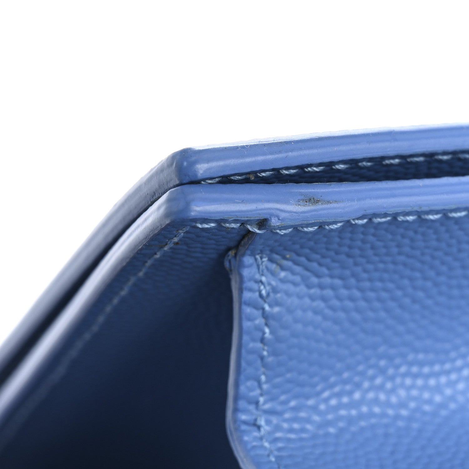 Saint Laurent Grain De Poudre Classic Kate Monogram Clutch Blue Clair 9 of 9