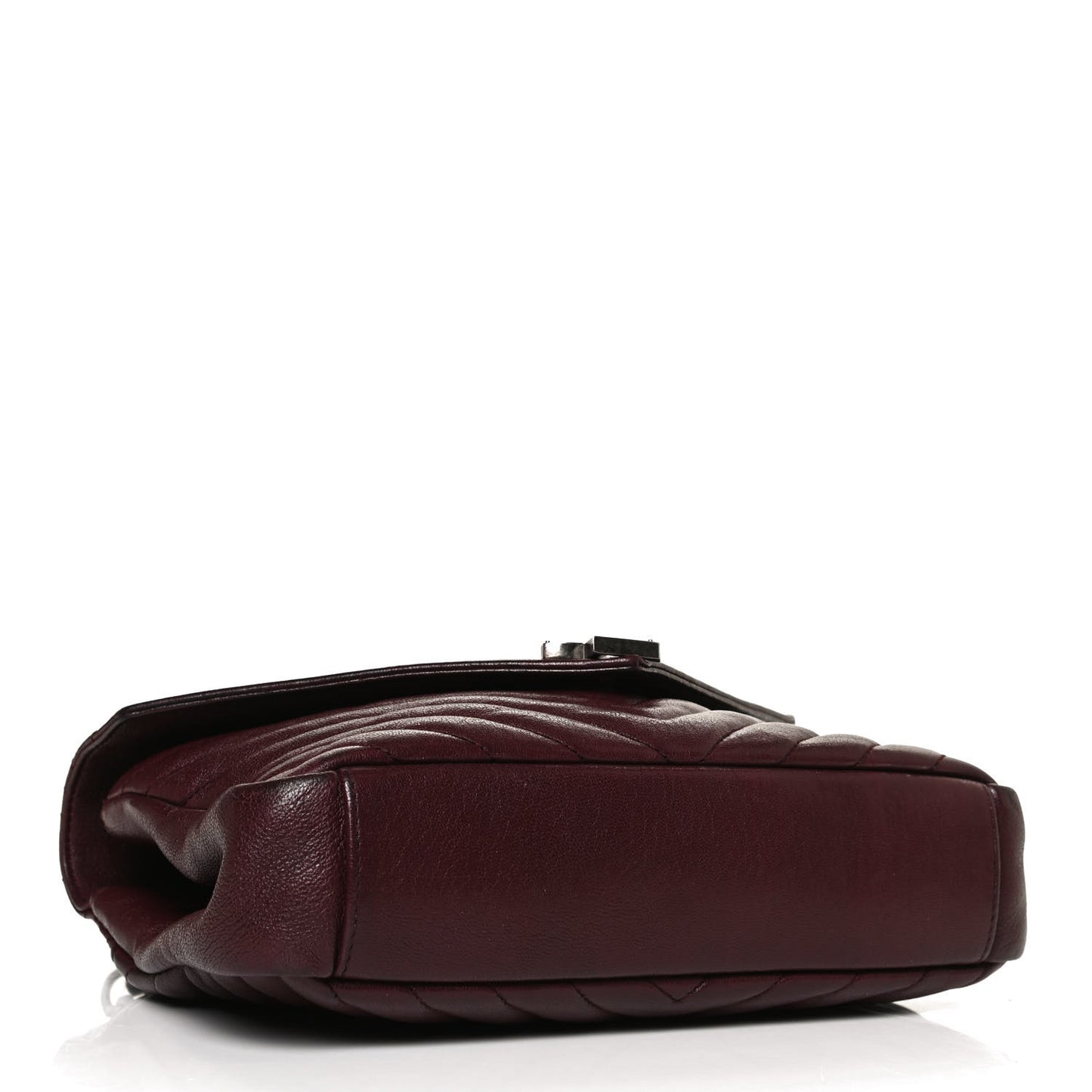Sheepskin Matelasse Chevron Monogram Medium College Bag Rouge Legion