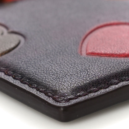 Saint Laurent T Lambskin Heart Embossed Monogram Card Case Vintage Cognac 10 of 11