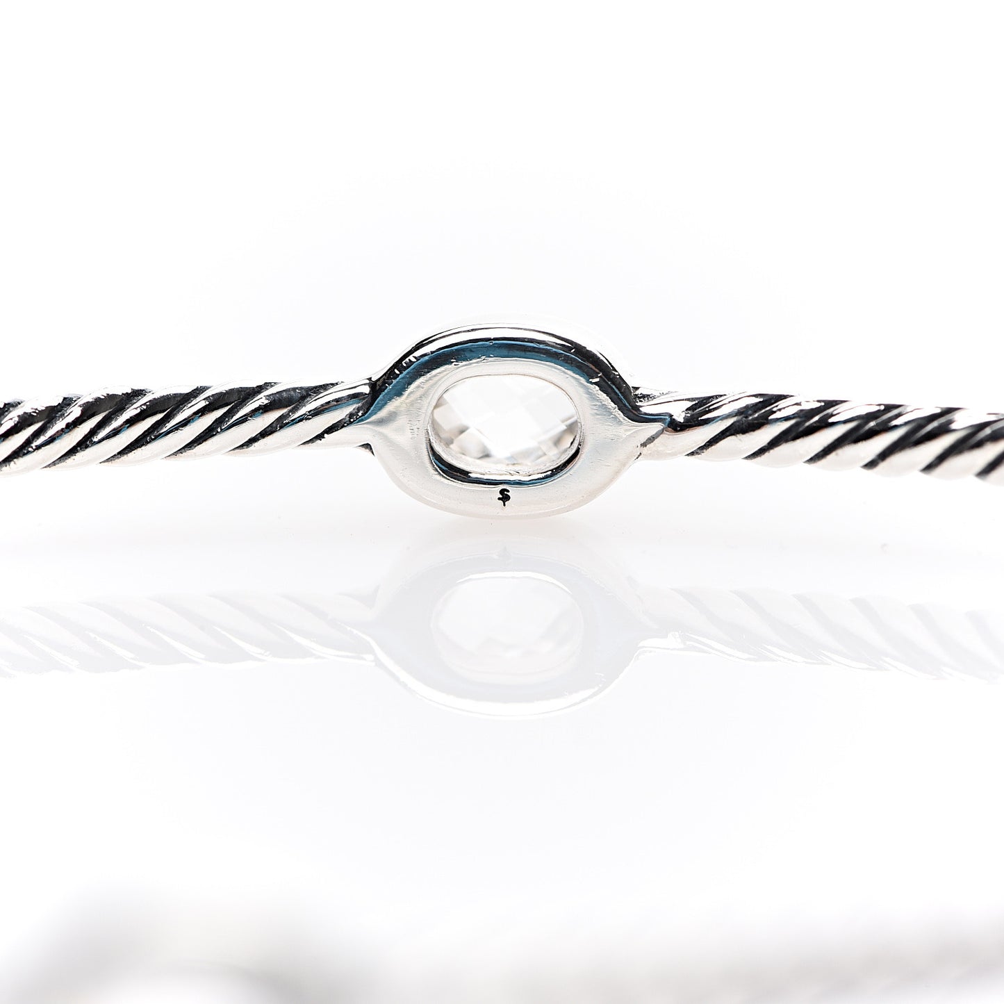 Sterling Silver Crystal Color Classics Cable Bangle Bracelets