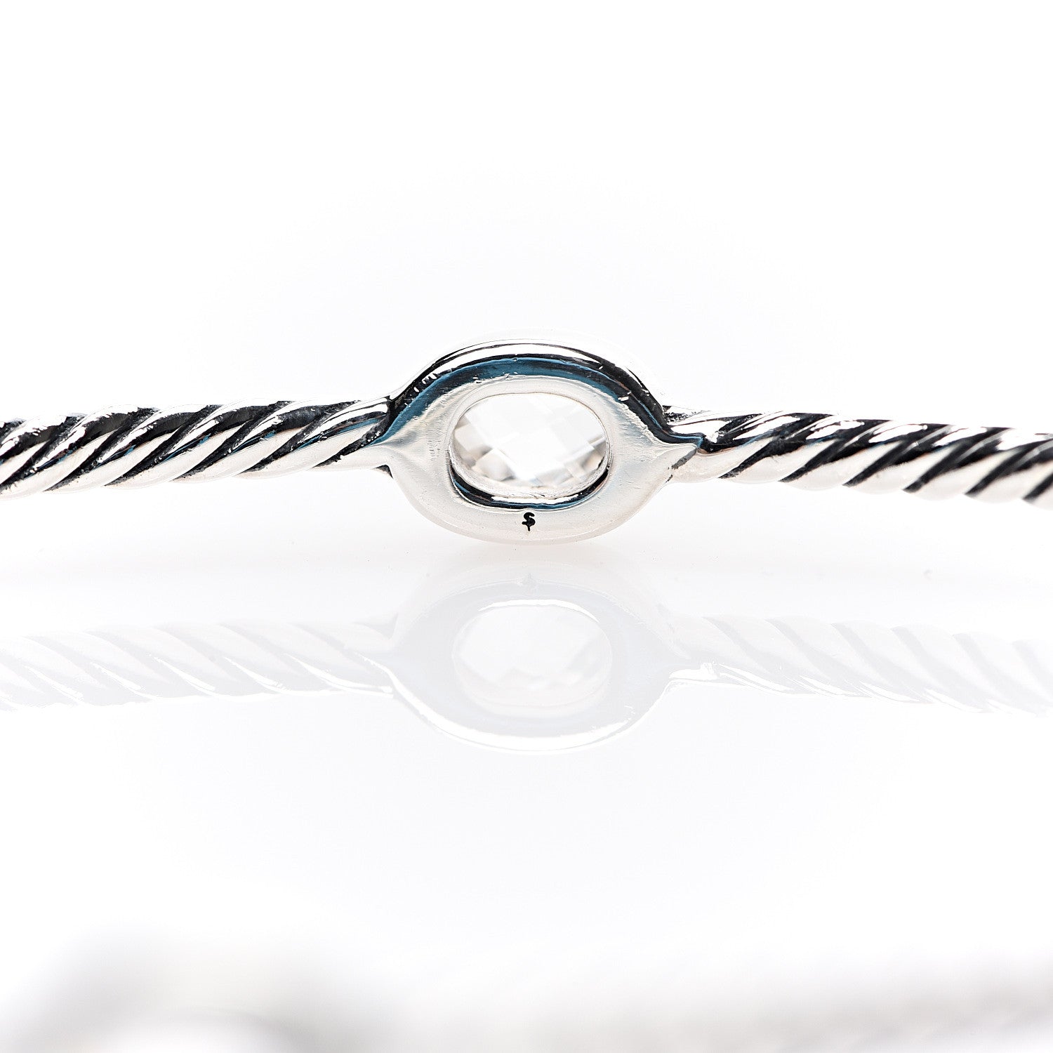 David Yurman Sterling Silver Crystal Color Classics Cable Bangle Bracelets 5 of 5