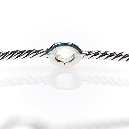 David Yurman Sterling Silver Crystal Color Classics Cable Bangle Bracelets 5 of 5