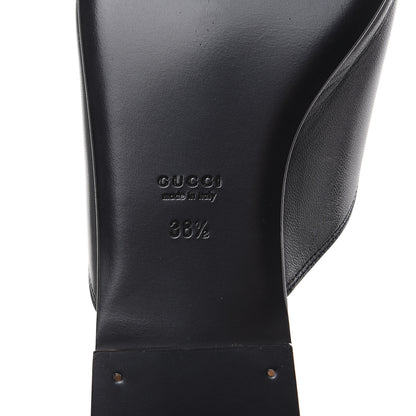 Gucci Malaga Kid Horsebit Slide Sandals 38.5 Black 7 of 9