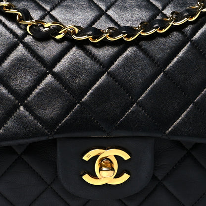 Chanel Lambskin Quilted Medium Double Flap Black 8 of 16