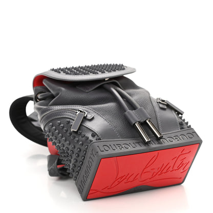 Christian Louboutin Calfskin Spiked Small Explorafunk Backpack Grey 3 of 9