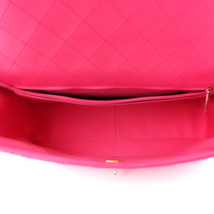 Chanel Caviar Quilted XXL Travel Flap Bag Dark Pink 5 of 11