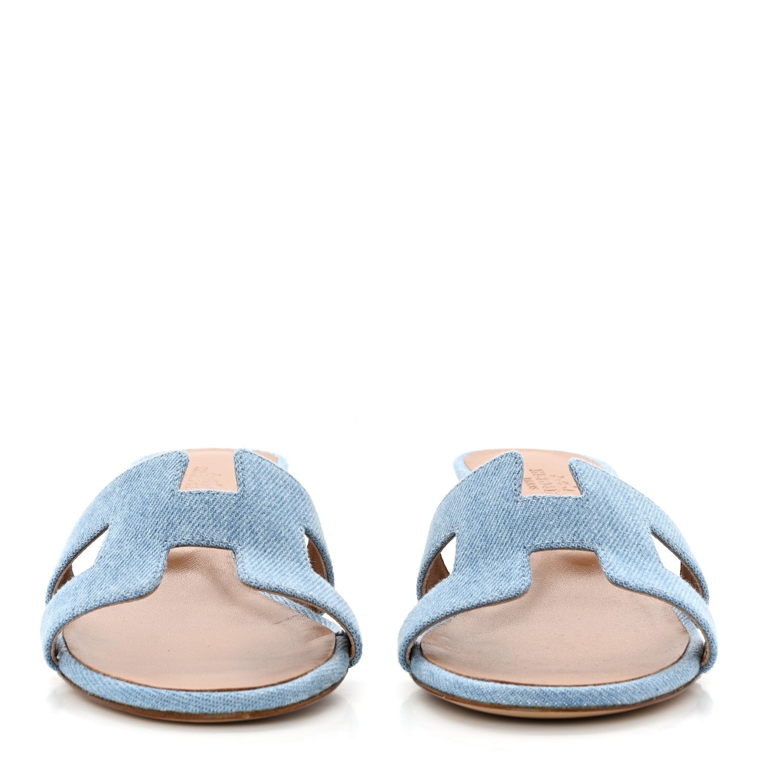 Hermes Denim Oasis Sandals 36.5 Bleu Clair 2 of 9