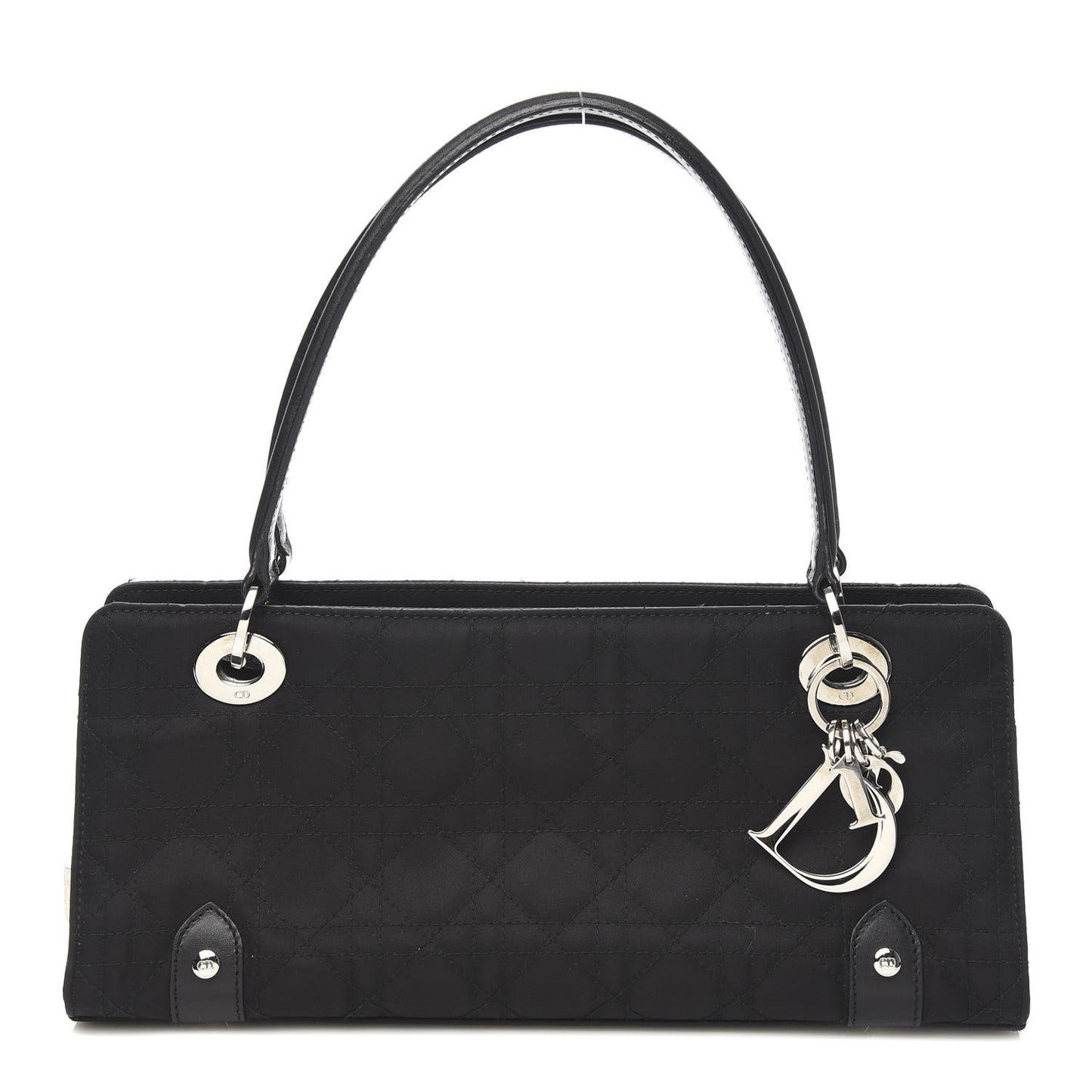 Nylon Cannage Stitched East West Lady Dior Black