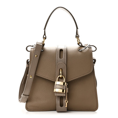 Chloe Shiny Grained Calfskin Small Aby Day Shoulder Bag Motty Grey 1 of 9