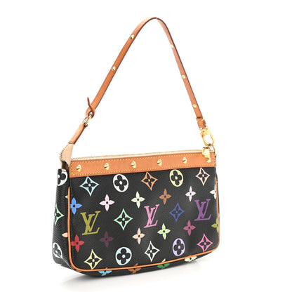 Louis Vuitton Monogram Multicolor Pochette Accessories Black 3 of 7