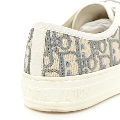 Christian Dior Canvas Oblique Walk'N'Dior Low Top Sneakers 36.5 Grey Stone 10 of 12