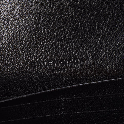 Balenciaga Chevre Gold Metallic Edge Hardware Money Wallet Black 6 of 7