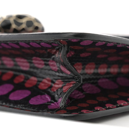 Bulgari Calfskin Snakeskin Printed Polka Dot Serpenti Forever Crossbody Bag Multicolor 8 of 9