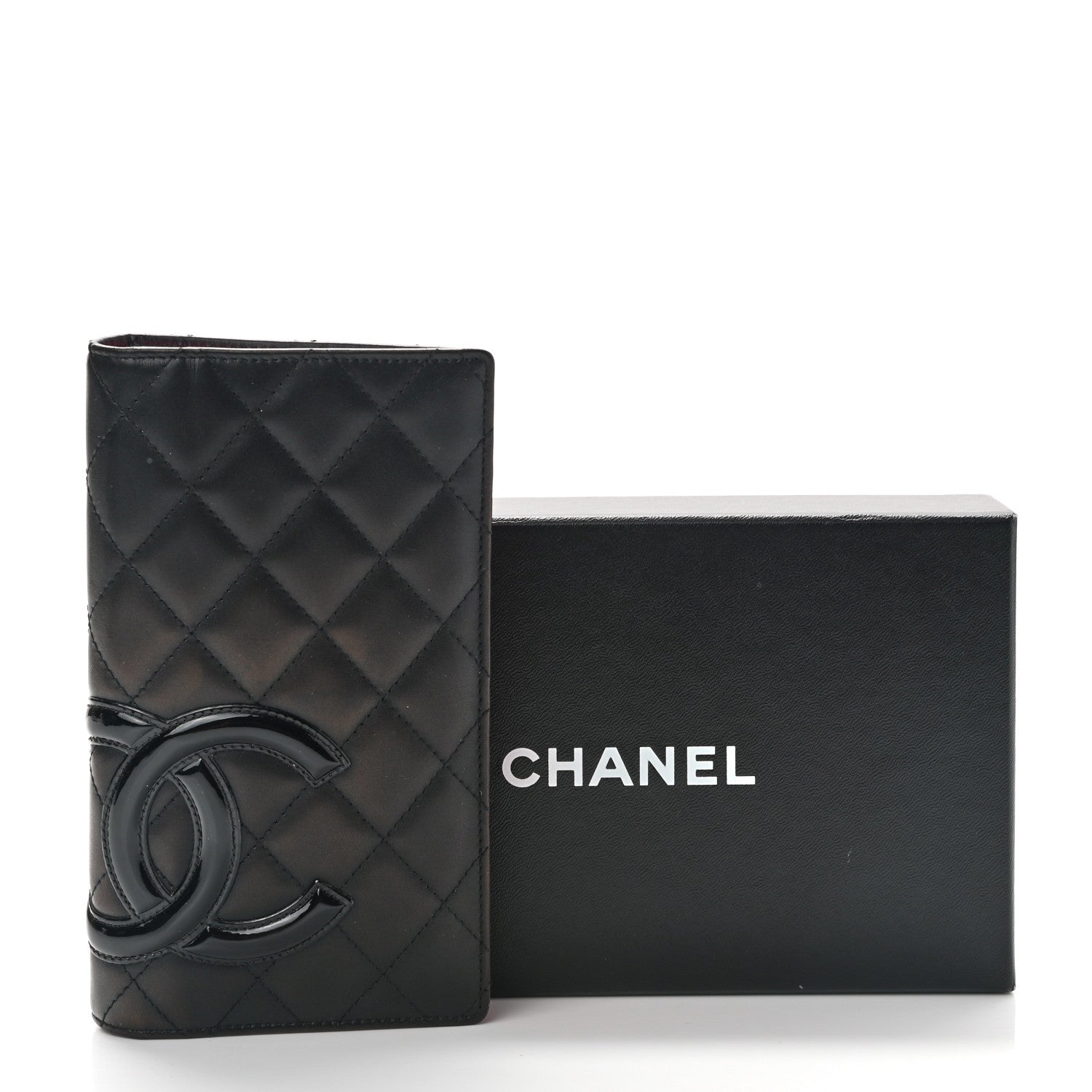 Chanel Calfskin Quilted Cambon Yen Wallet Black 9 of 9