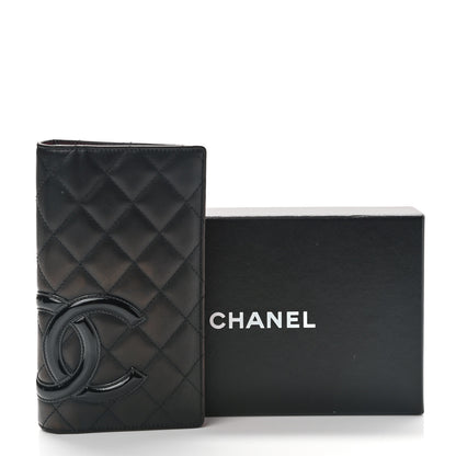Chanel Calfskin Quilted Cambon Yen Wallet Black 9 of 9
