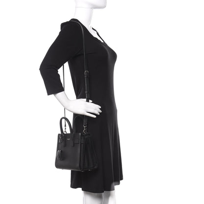 Saint Laurent Grained Calfskin Nano Sac De Jour Black 2 of 9