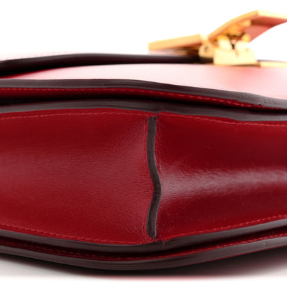 Celine Box Calfskin Medium Classic Box Flap Bag Red 9 of 12