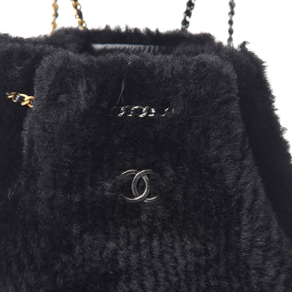 Chanel Shearling Small Gabrielle Backpack Black 10 of 10