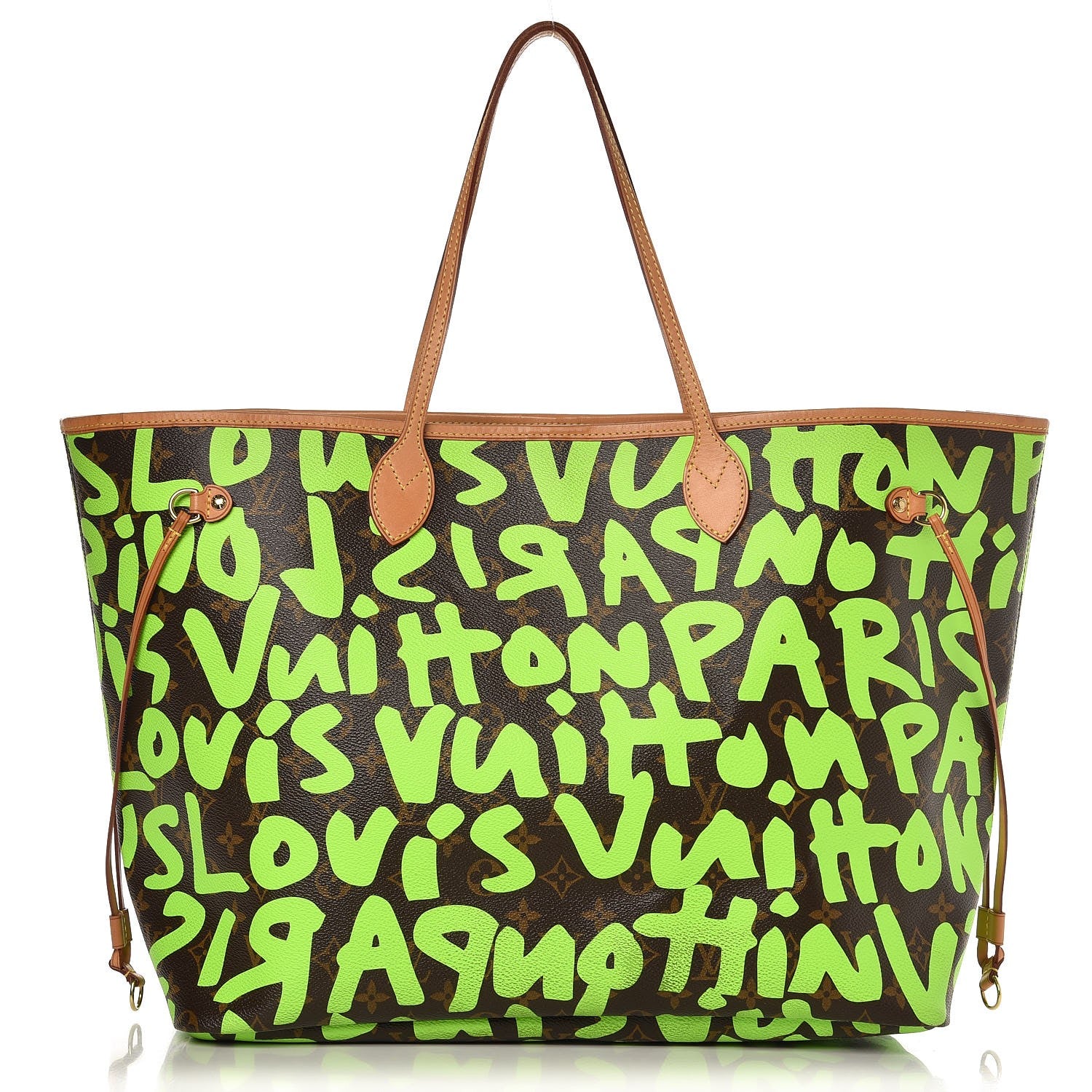 Louis Vuitton Monogram Graffiti Neverfull GM Green 1 of 10