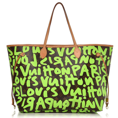Louis Vuitton Monogram Graffiti Neverfull GM Green 1 of 10