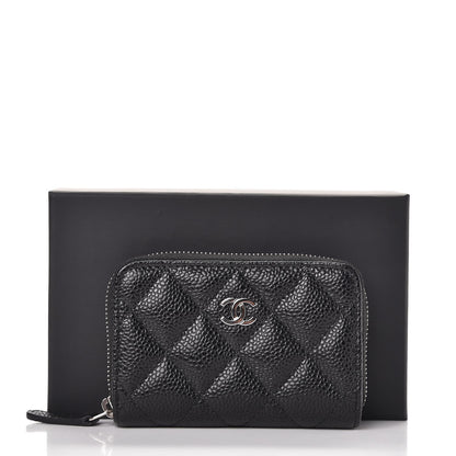 Chanel Caviar Quilted Zip Coin Purse Black 8 of 8
