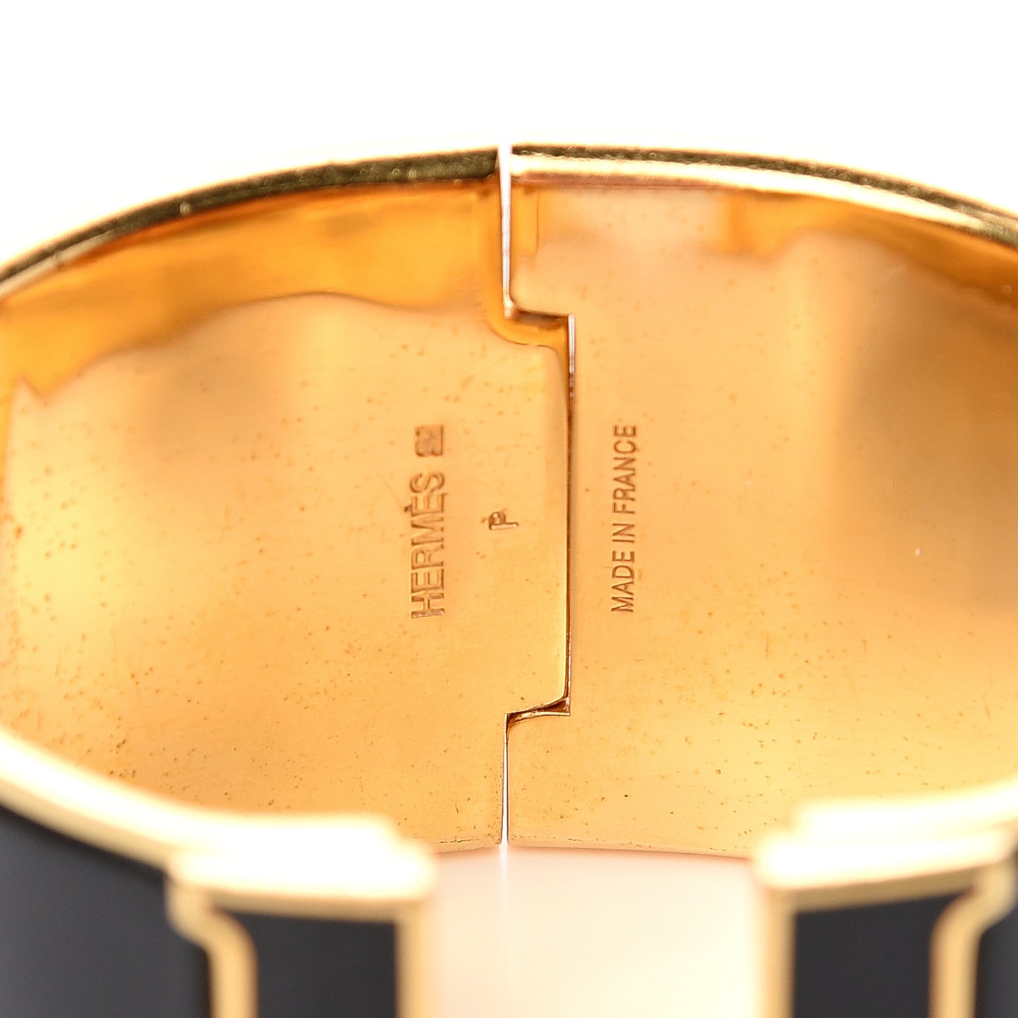 Enamel Extra Wide Clic Clac H Bracelet PM Black