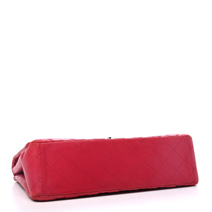Chanel Lambskin Quilted Maxi Single Flap Fuchsia 3 of 4