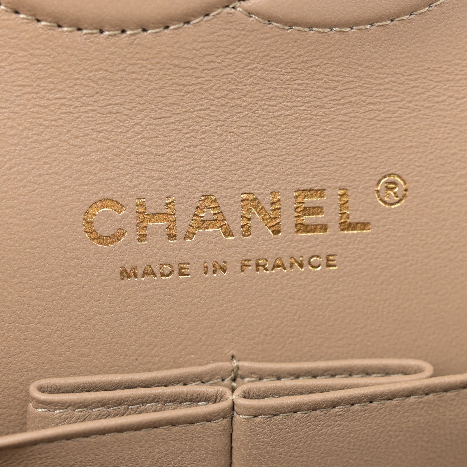 Chanel Caviar Quilted Medium Double Flap Dark Beige 6 of 12