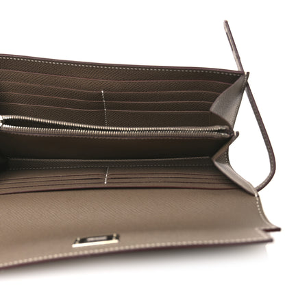 Hermes Epsom Kelly Longue Wallet Etoupe 5 of 8