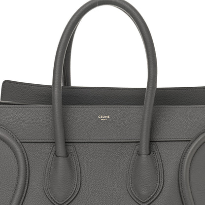 Celine Drummed Calfskin Mini Luggage Kohl 7 of 13