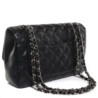 Chanel Caviar Jumbo Single Flap Black 3 of 9