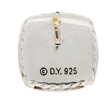 David Yurman Sterling Silver Diamond Black Onyx 7mm Albion Earrings 4 of 4