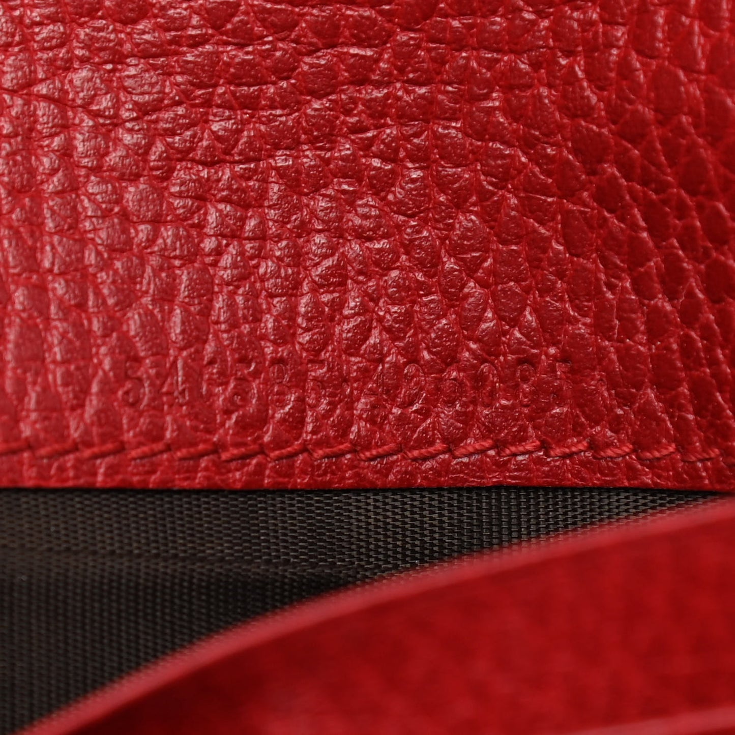 Dollar Calfskin Petite GG Marmont Wallet Chain Bag Hibiscus Red