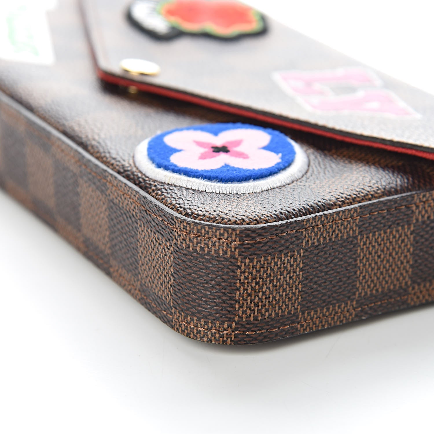 Louis Vuitton Damier Ebene LV Stories Pochette Felicie Chain Wallet 10 of 12