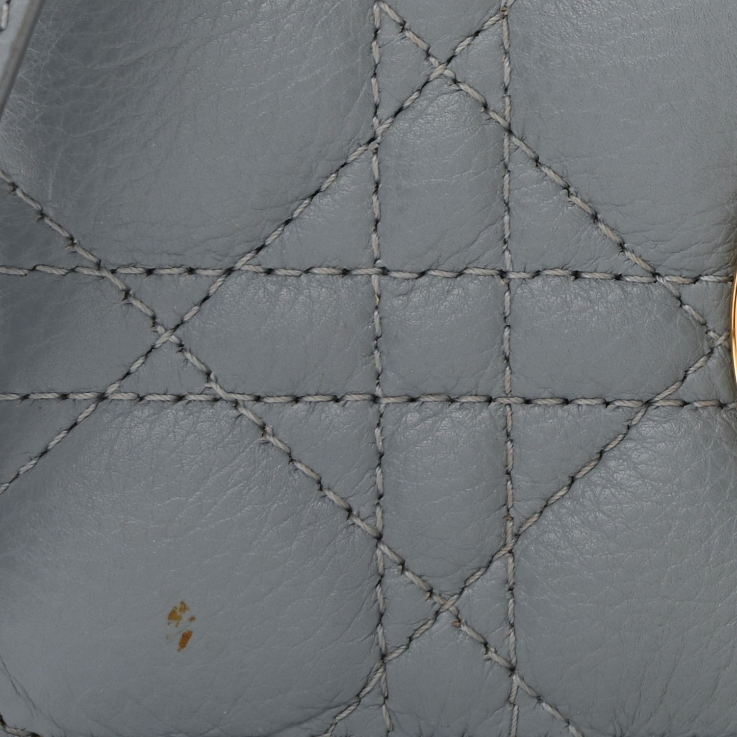 Calfskin Cannage Small Caro Bag Grey