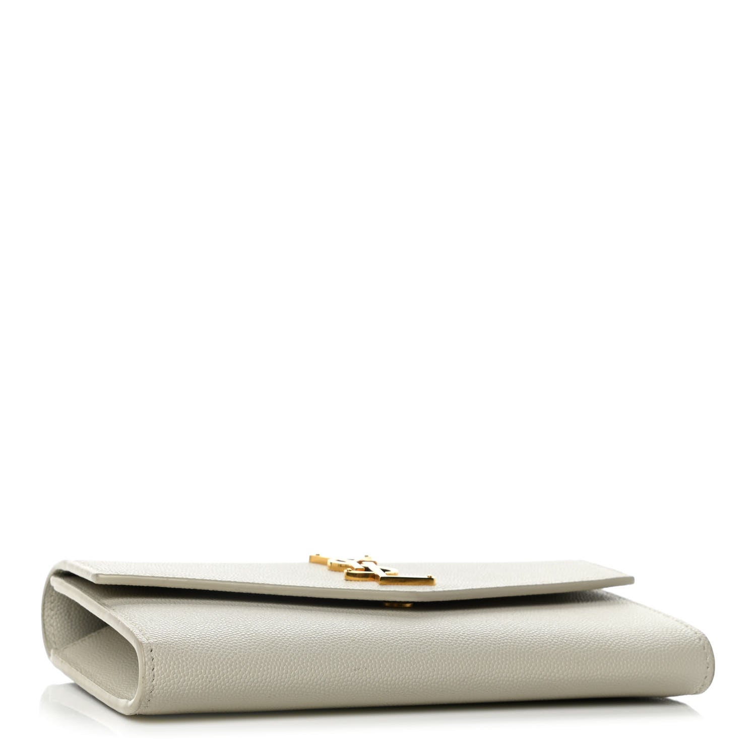 Saint Laurent Grain De Poudre Monogram Uptown Chain Wallet Crema Soft 4 of 11