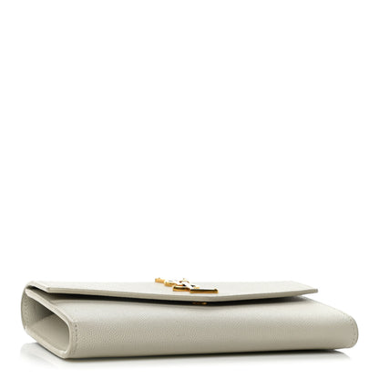 Saint Laurent Grain De Poudre Monogram Uptown Chain Wallet Crema Soft 4 of 11