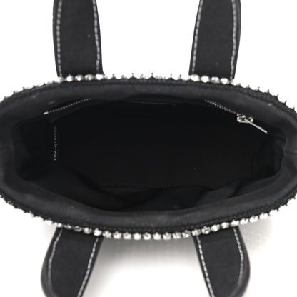 Alexander Wang Mesh Crystal Rhinestone Mini Cruiser Tote Black Silver 5 of 13