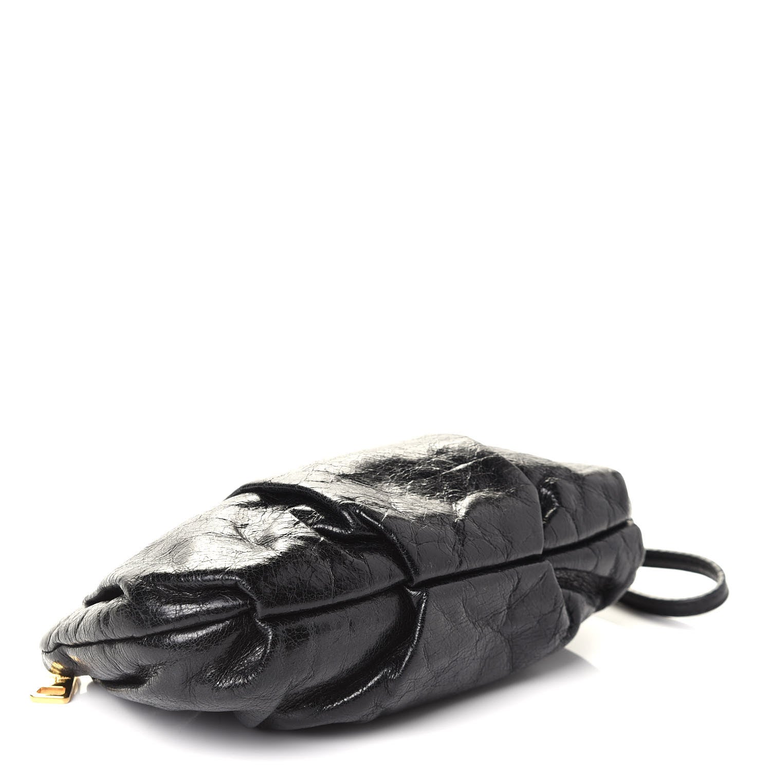 Prada Vitello Shine Mordore Wristlet Clutch Black 5 of 8