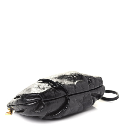 Prada Vitello Shine Mordore Wristlet Clutch Black 5 of 8