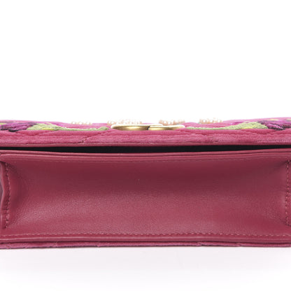 Gucci Velvet Matelasse Love Embroidered GG Marmont Mini Bag Light Raspberry Rose 9 of 9