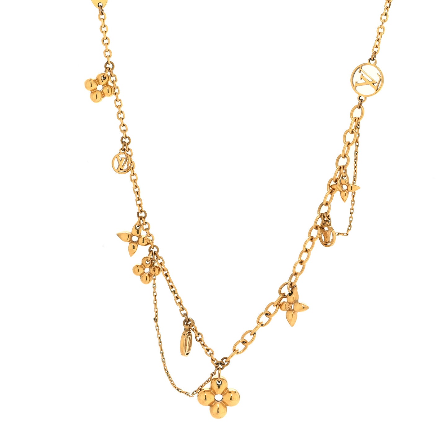 Metal Blooming Supple Necklace Gold